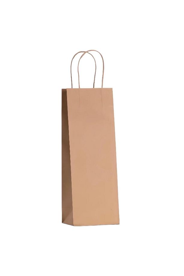 Kraft Şişe Poşeti - Şişe Çantası 12x36x7cm 50adet - 3