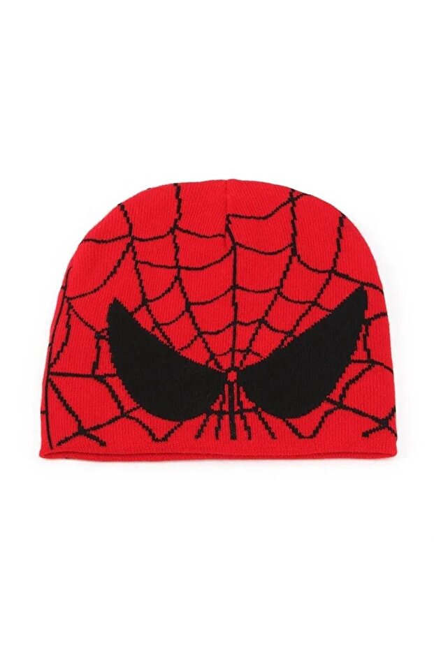Red Spider-Man Face Beanie