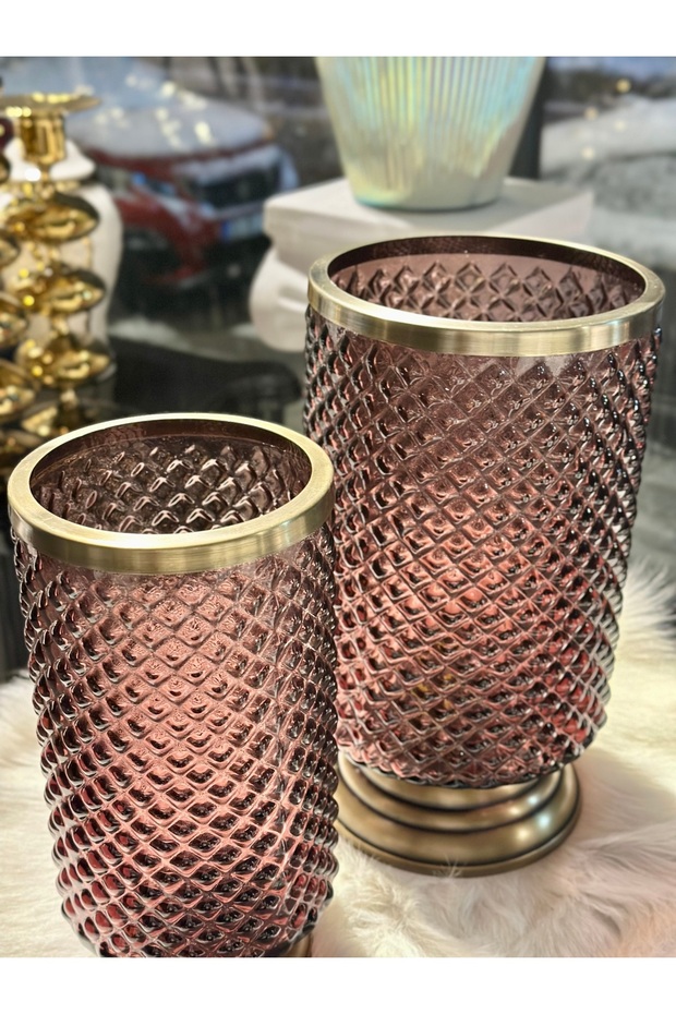 MÜRDÜM 2’Lİ SET CAM ŞAMDAN - 2