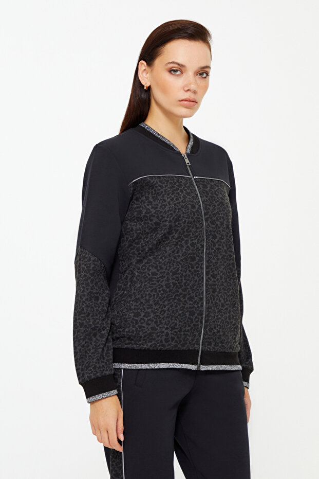 Leopard Print Tracksuit Top - 2