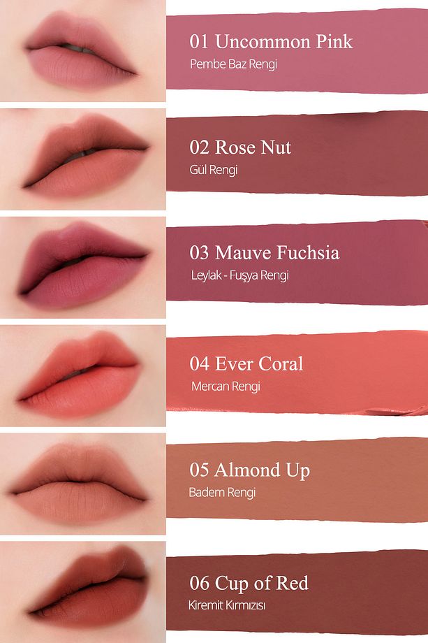 Yumuşak Dokulu, Hafif Mat Görünüm Sunan Ruj CLIO Chiffon Mood Lip (11 Plum Macaron) - 5