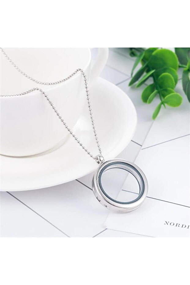 Magnetic Steel Wish Necklace with Openable Glass Inside and Lid