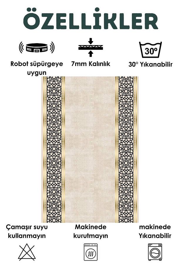 Dijital Baskılı Dört Mevsim Yıkanabilir Kaymaz Taban Çocuk Halısı,yolluk,mutfak Ve Salon Halısı(S12) - 2