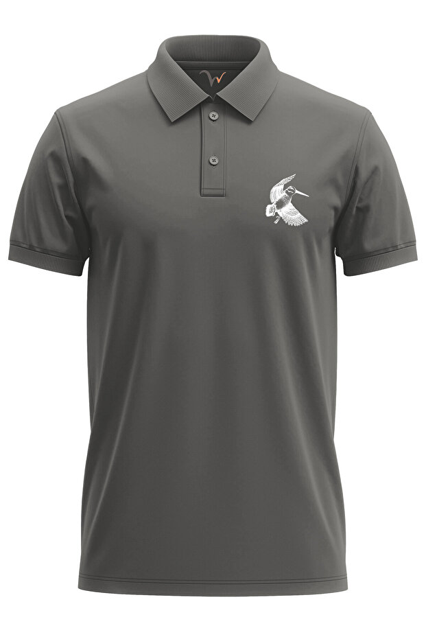 Hunting Hunter Grout Hunting Design Printed Grout Hunt 100% Cotton Regular Fit Polo Neck T-Shirt