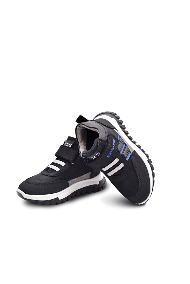 Explore Tek Cırtlı Hakiki Deri Anatomik Erkek Çocuk Bot Siyah - 5