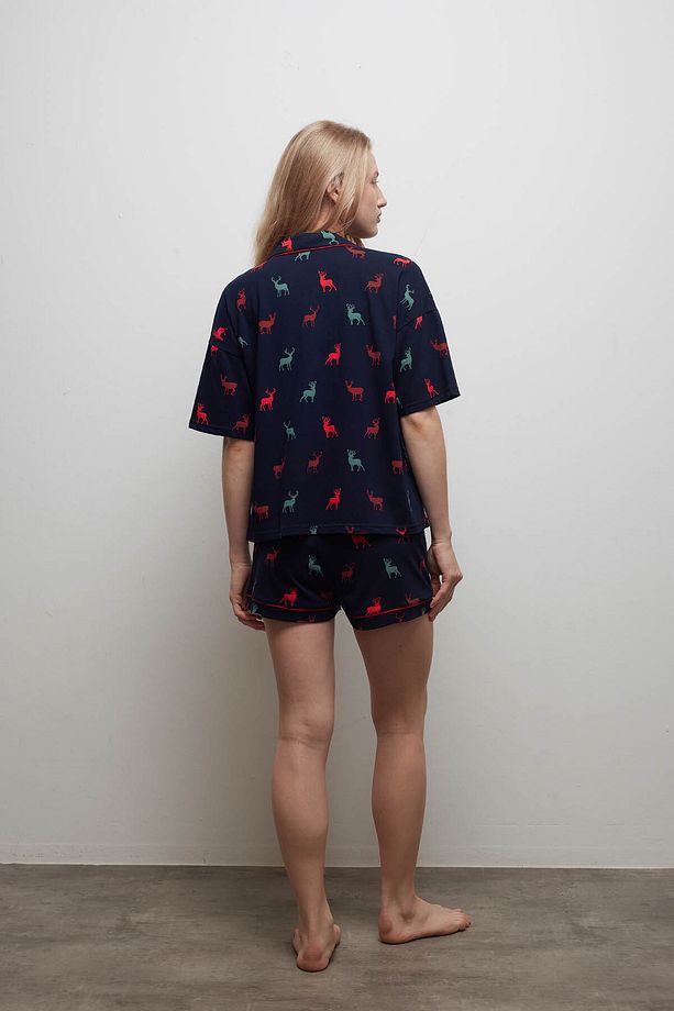Kadın Pamuklu Şort Pijama Altı - 4