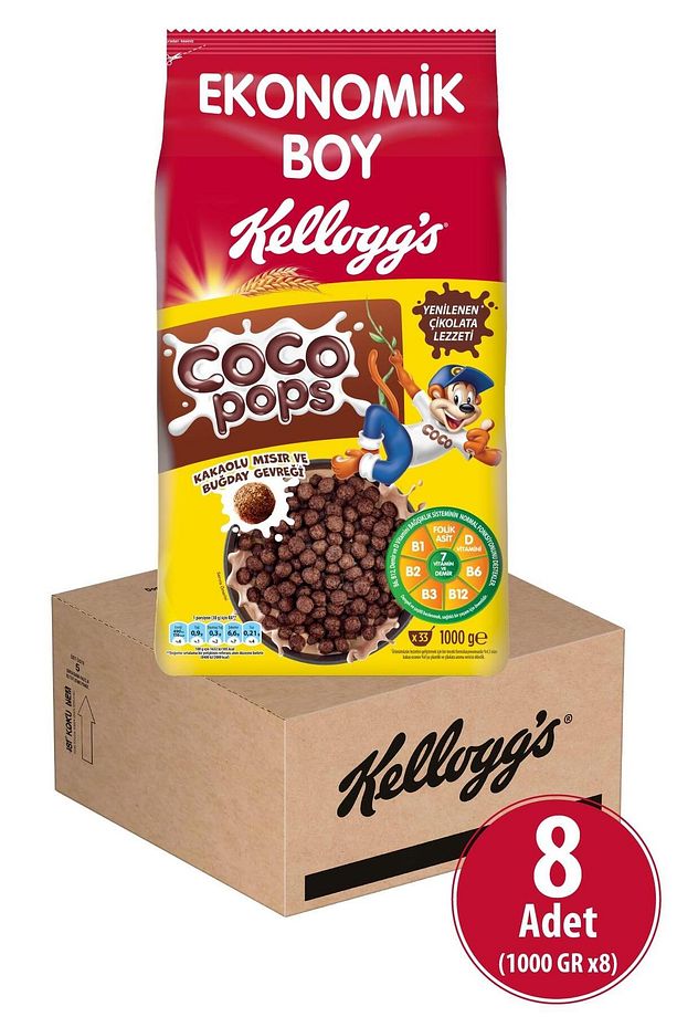 Coco Pops Topları 1000 gr X 8 Adet, Lif,demir Ve 7 Vitamin Içerir - 3