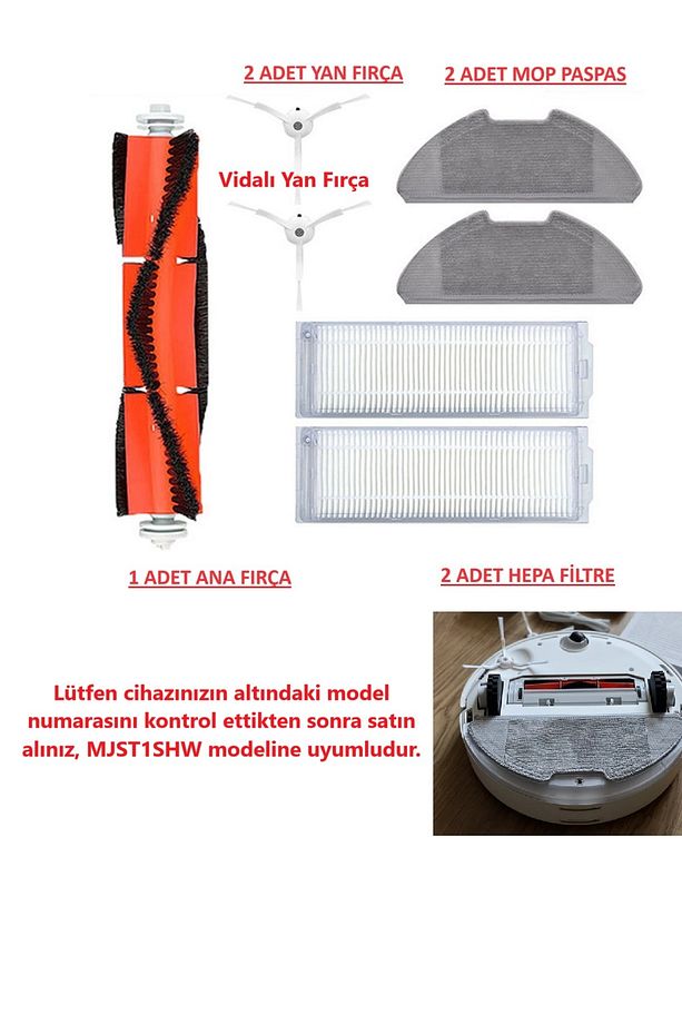 Xiaomi Mi Robot Vacuum Mop 2 pro ve mop Lite MJSTL MJST1SHW uyumlu filtre fırça mop - 1