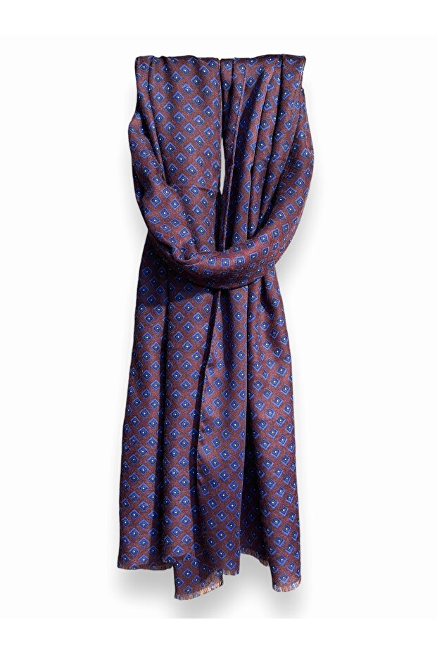 Yün İpek Baskılı Atkı - 1