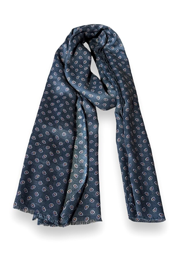 Yün İpek Baskılı Atkı - 2