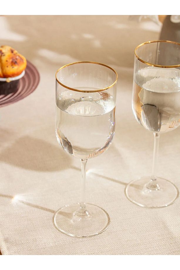 LCW HOME Renksiz Cam Ayaklı Su Bardağı Seti 2'li 410 Ml - 3
