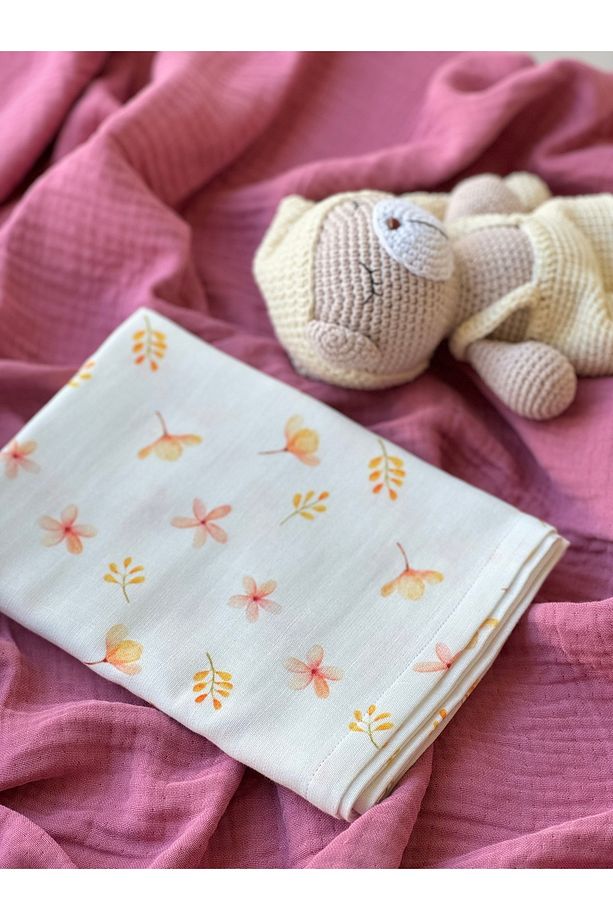 Mini Esintiler Müslin Bebek Örtüsü 75x100cm/ Bebek Battaniyesi Puset Örtüsü Emzirme Örtüsü - 2