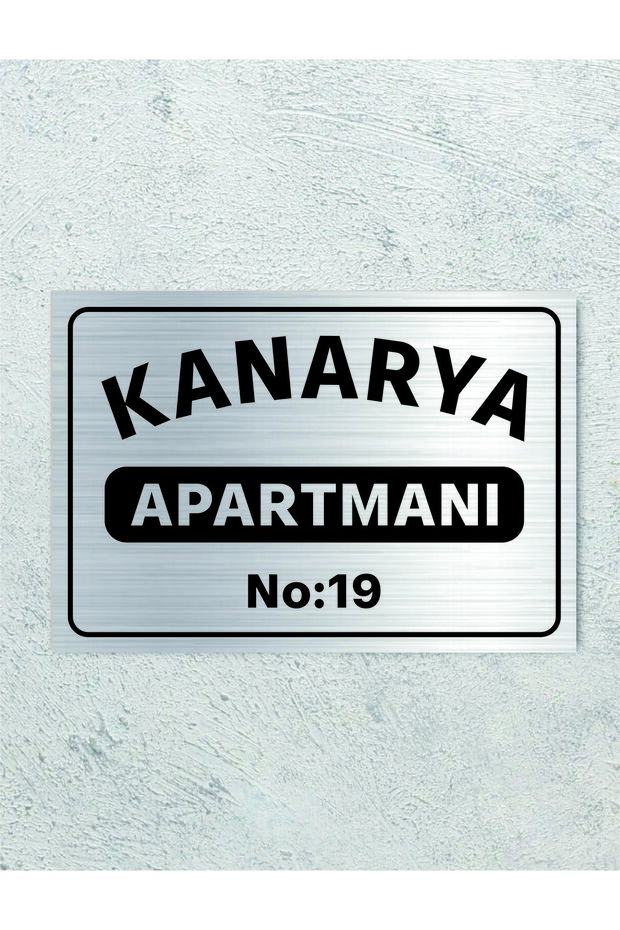 Apartment Sign Black Text on Silver Metal 20 X 30 cm New