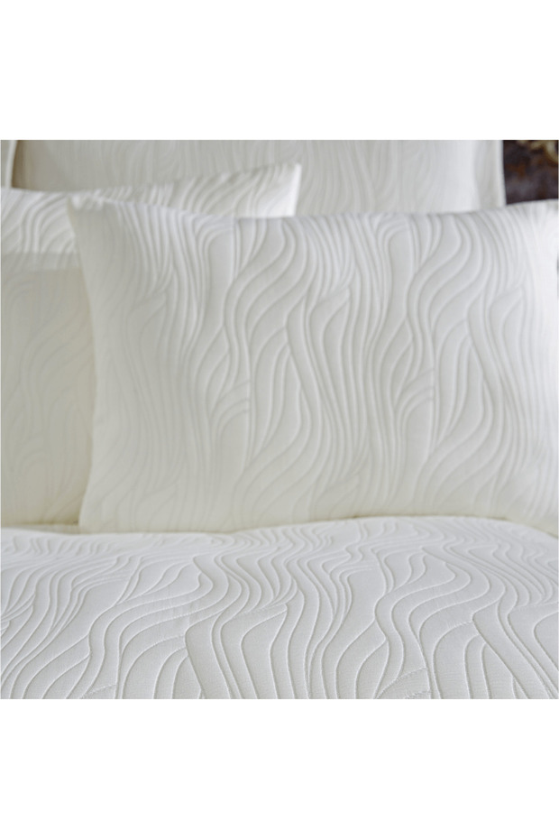 مفرش سرير مزدوج كريمي من ميرا - 5