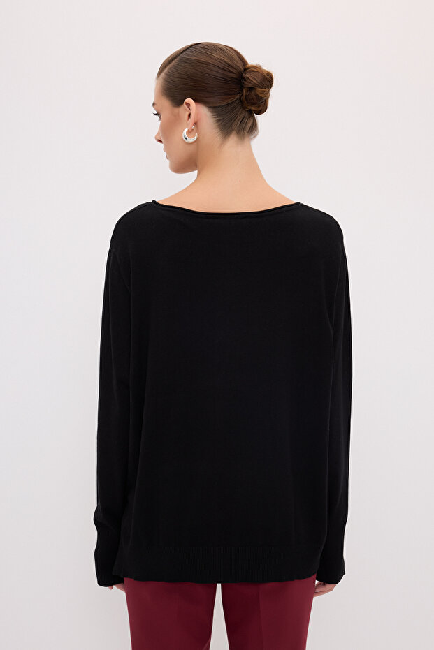 Basic Oversize Triko Kazak - 5