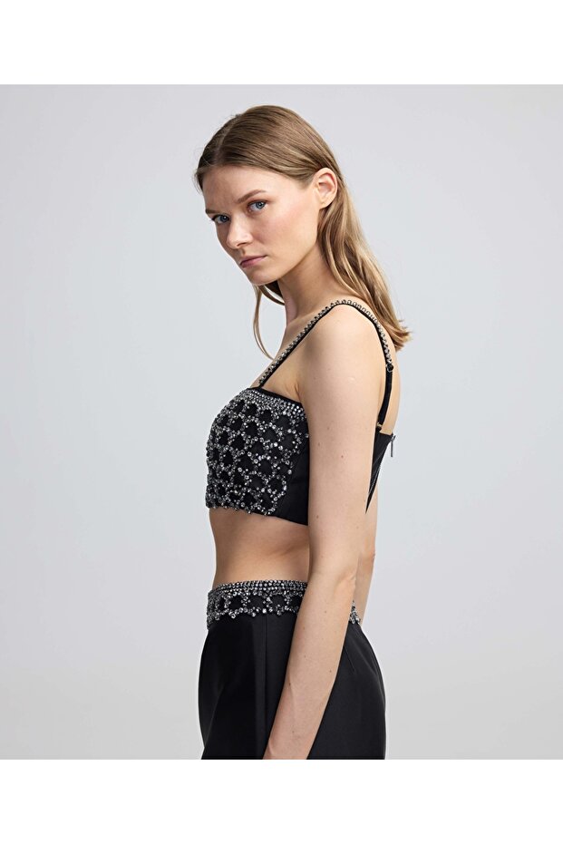 Bestickte kurze Bluse - 5