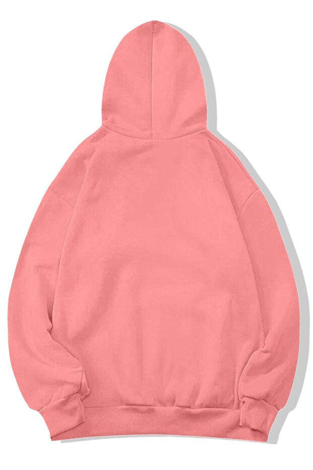 Hanorac basic oversize unisex roz - 2