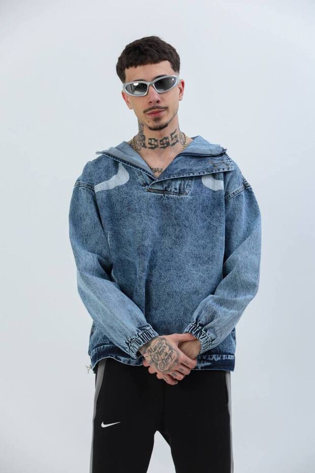 Oversize Unisex Kot Sweatshirt - 5