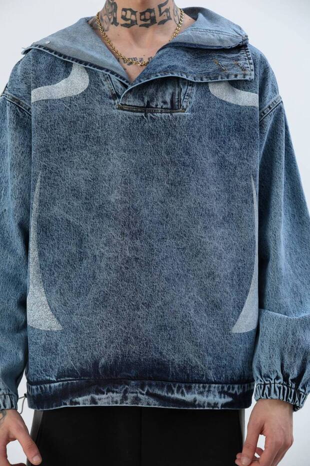 Oversize Unisex Kot Sweatshirt - 7