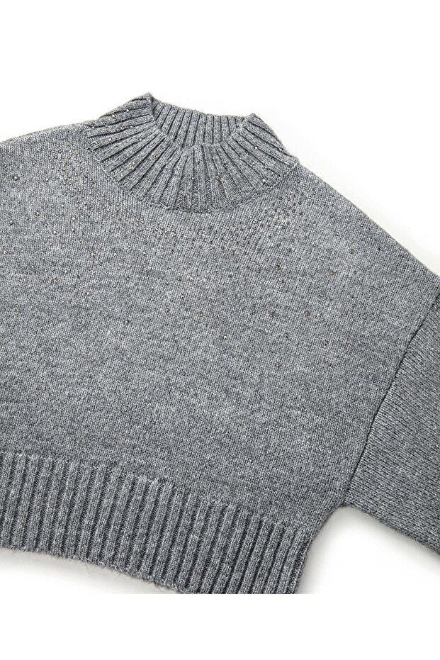 Kristal taş işlemeli kazak - 4