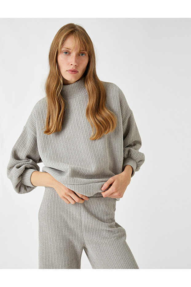Stand Collar Sweatshirt