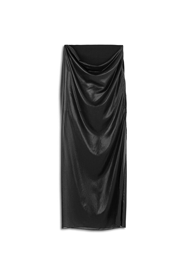 KUMAŞ MIX DRAPELİ ETEK - 3