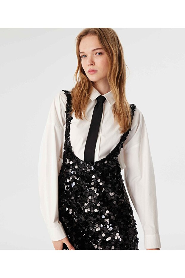 POPLİN MIX PAYETLİ ELBİSE - 2