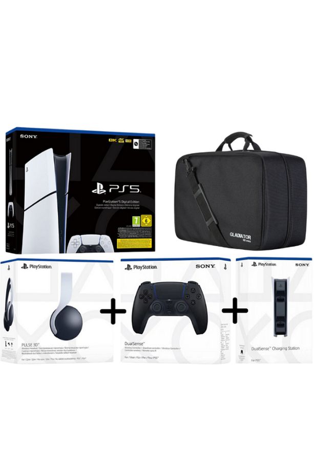 PS5 PLAYSTATİON 5 DİJİTAL  FULL PAKET - PULSE 3D - DUALSENSE - ŞARJ İSTASYONU (ÇİFT KOL) - 1