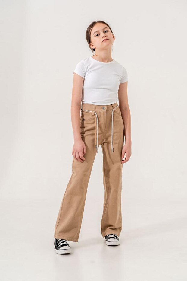Girl's Colorful Linen Trousers 2554