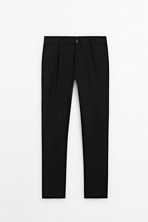 Regular fit %100 yün pantolon - 5