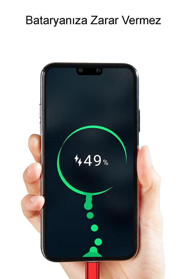 3 in 1 Çoklu 2Amper Type-C Micro Lightning 120 cm Hızlı Şarj ve Data Kablosu - 6