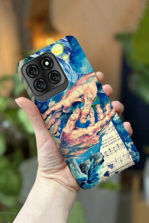 S71 Compatible Camera Protected Blue Table Patterned Hd Printed Silicone Case