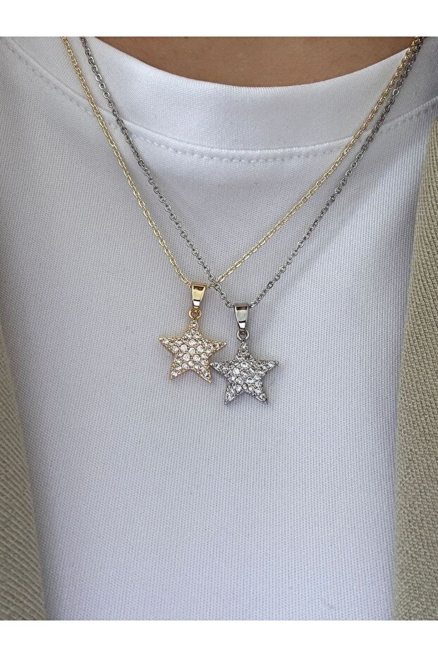 Çelik Yıldız Kolye - 1