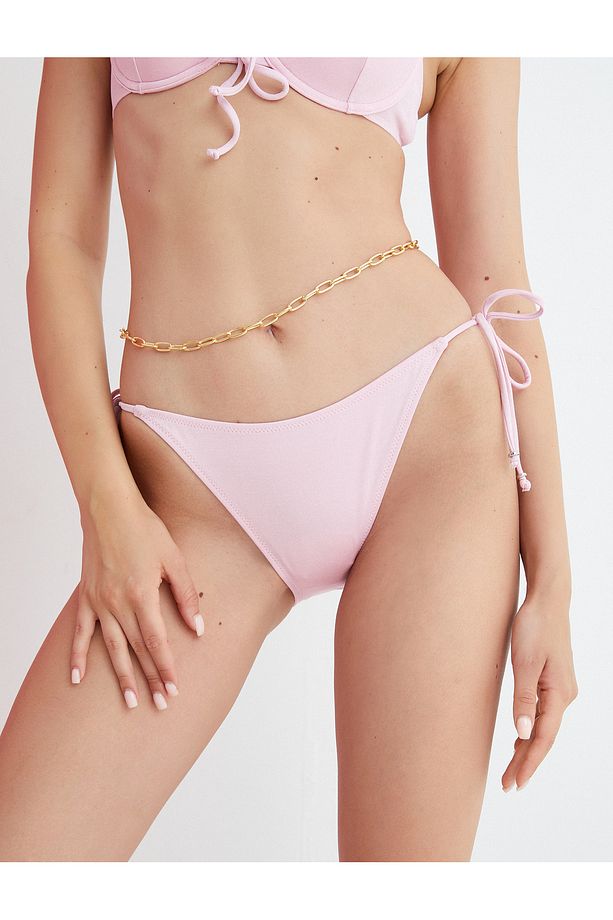 Yanları Bağlama Detaylı Bikini Altı Basic Normal Bel - 3