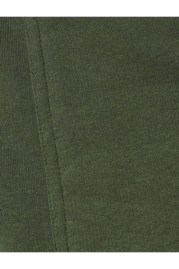 Basic Dokuma Şort Beli Bağcıklı Cep Detaylı - 6