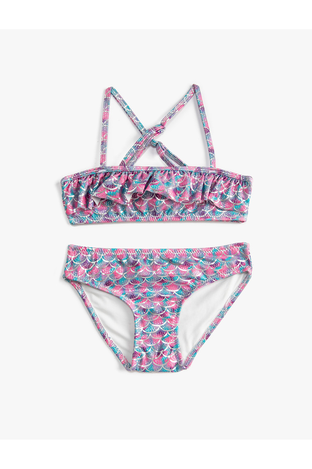 Bikini Set Ruffled Thin Straps