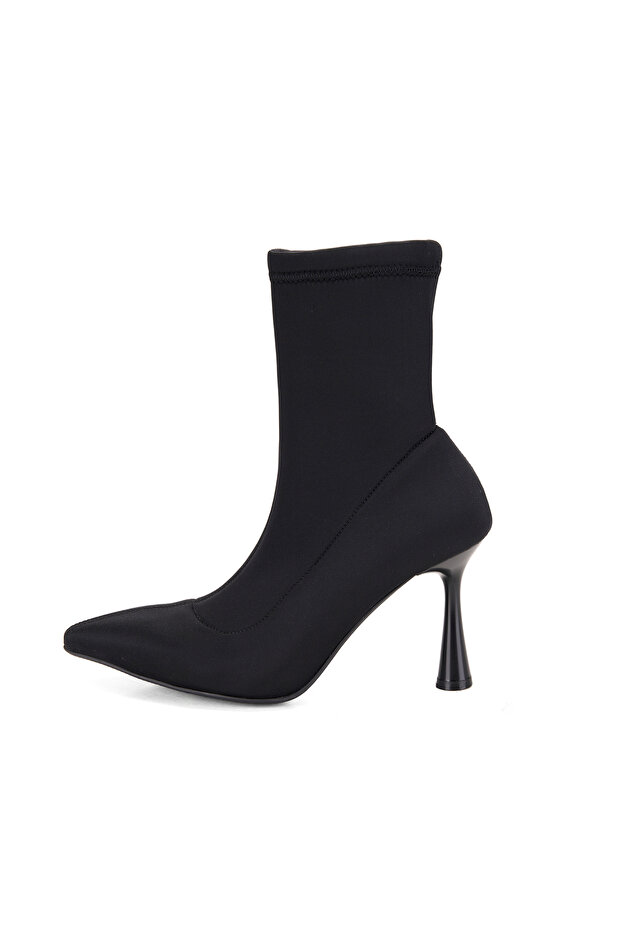 Kadın Siyah Topuklu Bot - 3