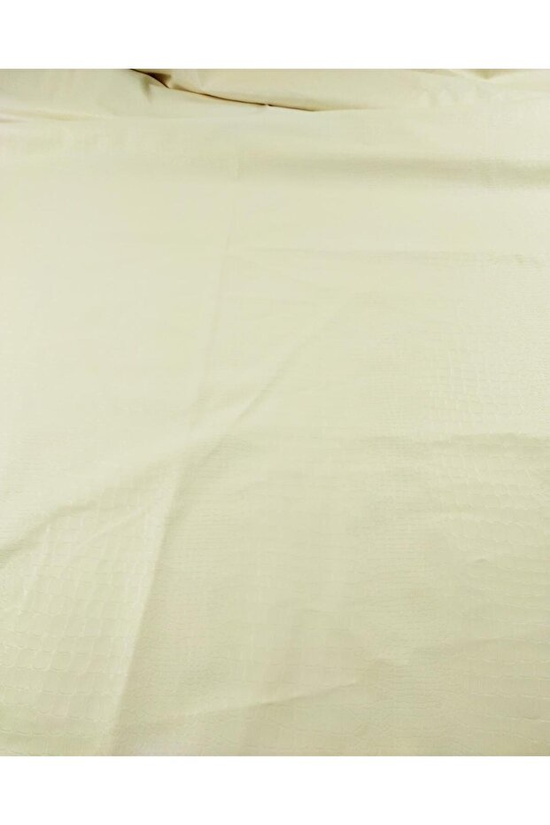 Cream Color Patterned Faux Leather (Width 140 cm X Length 170 cm)