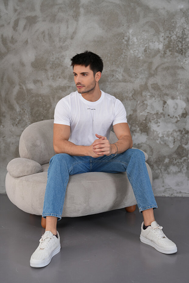 Regular kesim basic t-shirt - 8