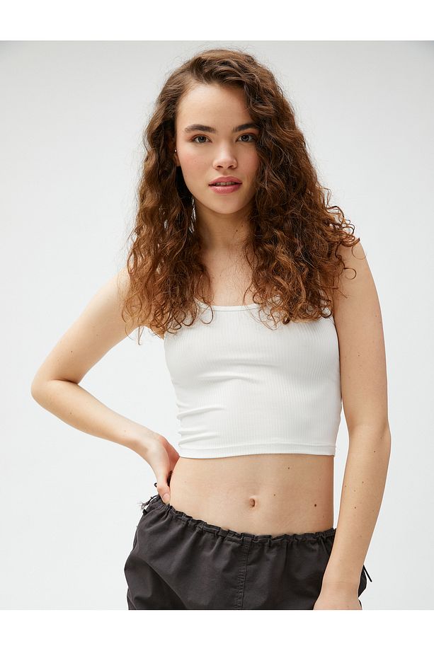 Crop Fitilli Atlet Basic U Yaka - 2