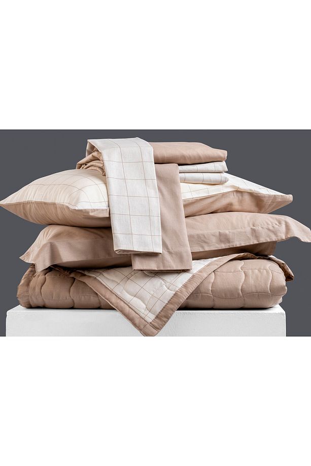 NORWICH Mocha %100 Pamuk King Size Yatak Örtüsü Seti - 4