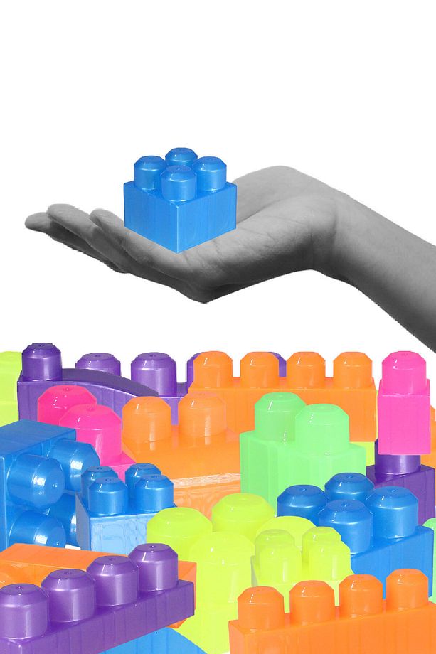 Play Blox Yapı Oyuncakları 3059 Neon Renkler Mega Blok Seti 56 Parça Kovalı - 4