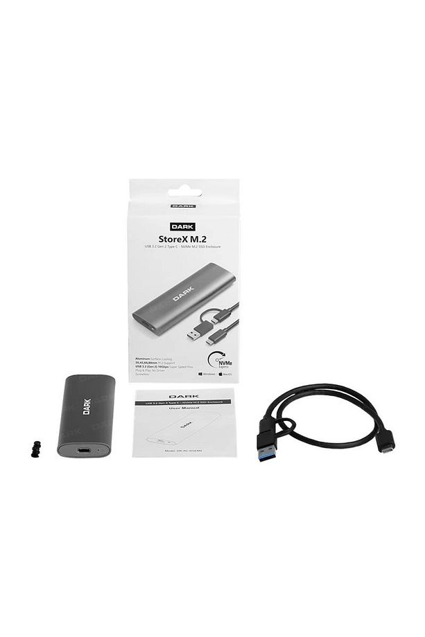 Ezg M.2 NVMe SSD Destekli - USB3.1 Gen2 Type-C Disk Kutusu (DK-AC-DSEM4) Ezsnshop 1065757 - 2