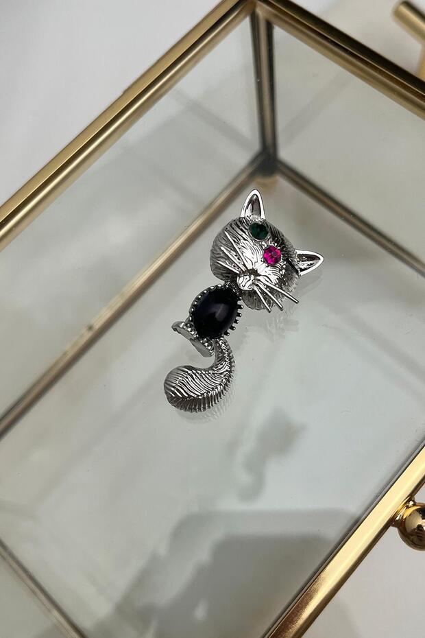 Sevimli Kedi Broş (Ölçü:4cm) - 2