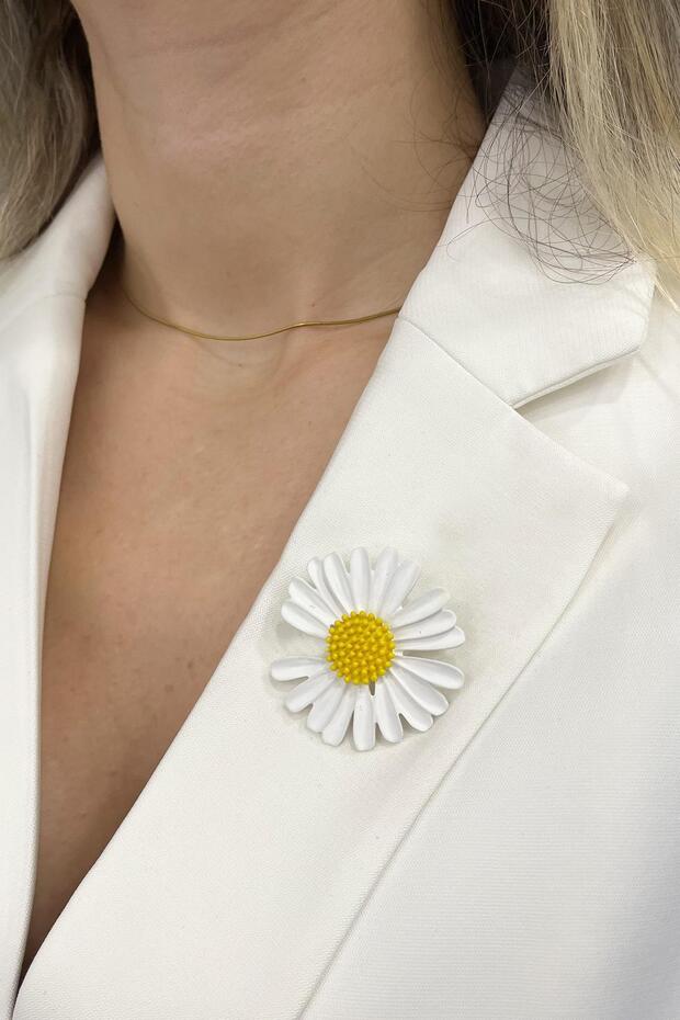 Papatya Broş (Ölçü:4 cm) - 1