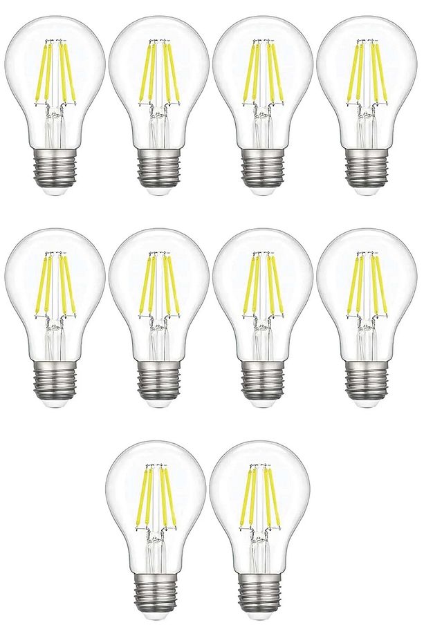 10 Adet Led Ampul 6500k E27 ( Beyaz ) ( A60 ) - 1
