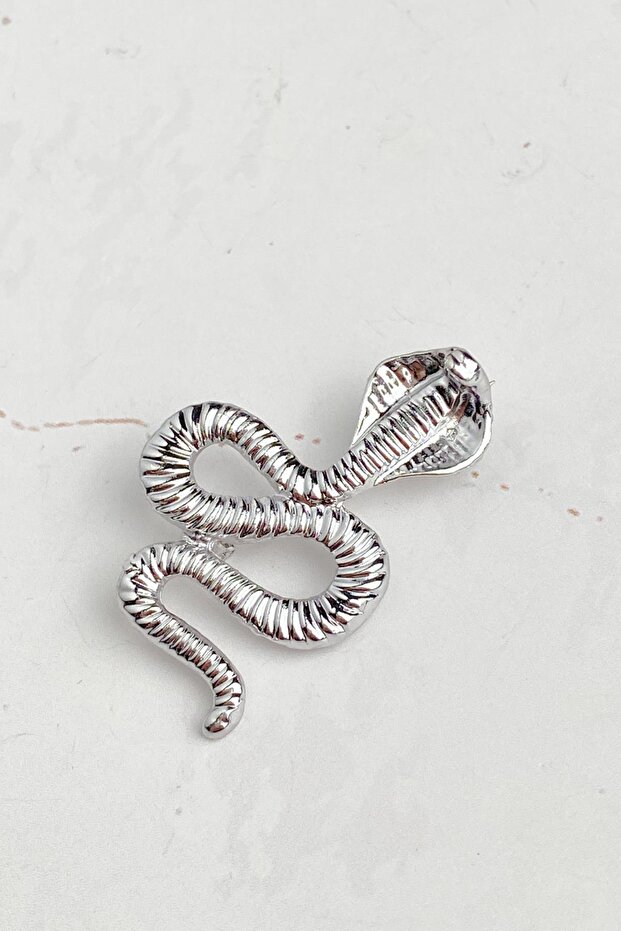 Kobra Yılan Figürlü Broş - 3