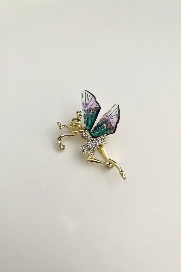 Mor Kanatlı Balerin Broş (ÖLÇÜ:5CM) - 2
