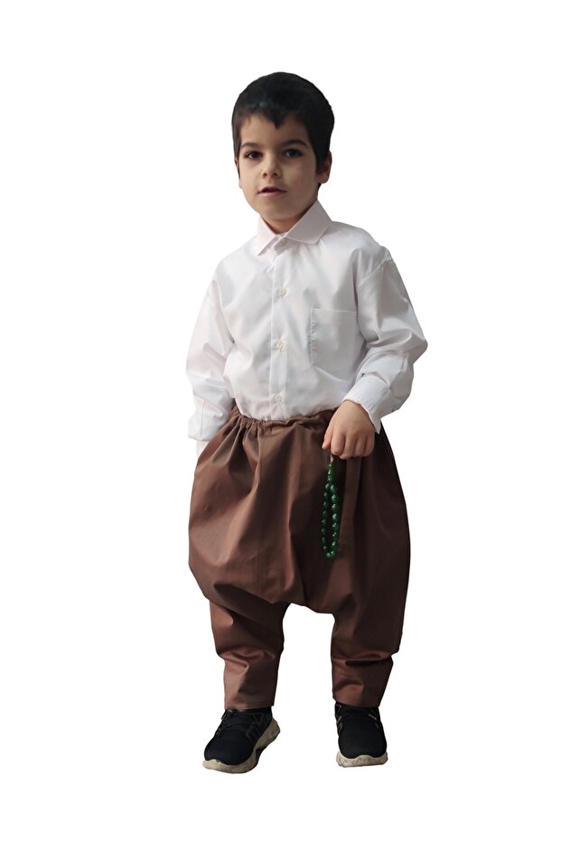 شالوار بني للأطفال