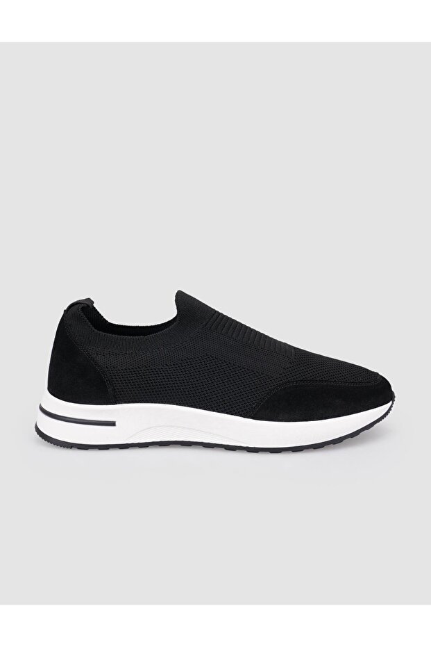 Rieti Knitwear Black Men's Sports Shoes